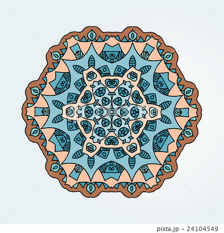 Buddhism brown blue pattern lotus Buddhism brown blue pattern lotus 24104549