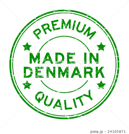 Grunge green premium quality made in Denmark stamp Grunge green premium quality made in Denmark stamp 24105871