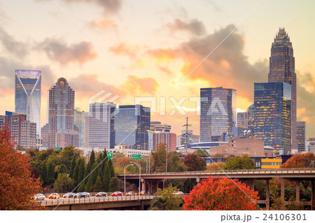 Skyline of downtown Charlotte in north carolina 24106301