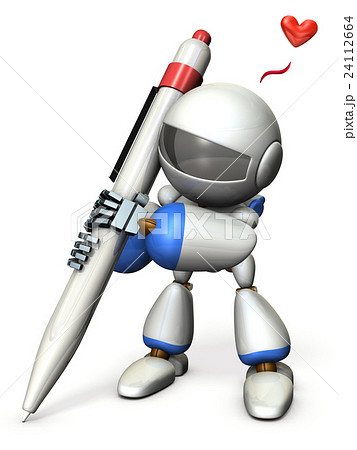 楽しいそうに描くキュートなロボット 楽しいそうに描くキュートなロボット 24112664