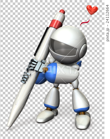 楽しいそうに描くキュートなロボット 楽しいそうに描くキュートなロボット 24112664