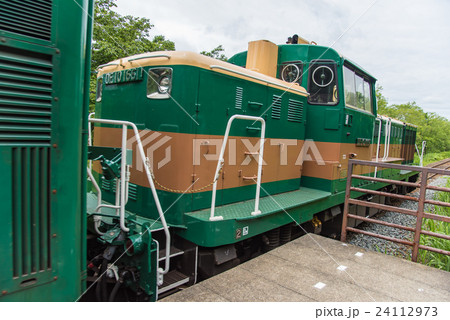 釧路湿原 ノロッコ号 釧路湿原駅を通過中 機関車 釧路湿原 ノロッコ号 釧路湿原駅を通過中 機関車 24112973