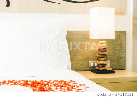 White pillow on bed White pillow on bed 24117151