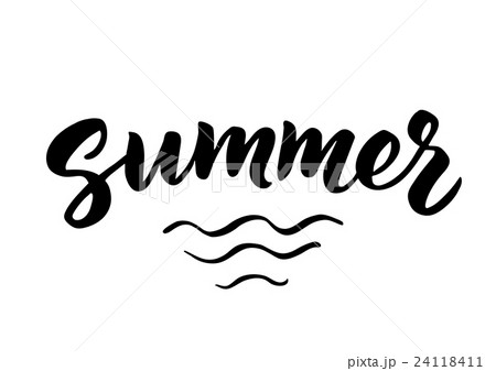 Summer hand drawn brush lettering 24118411