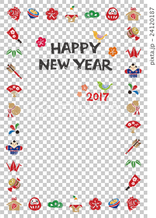 お正月素材の年賀状イラスト 24120187