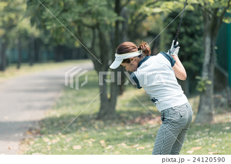 Japanese woman golfer , housewife Japanese woman golfer , housewife 24120590