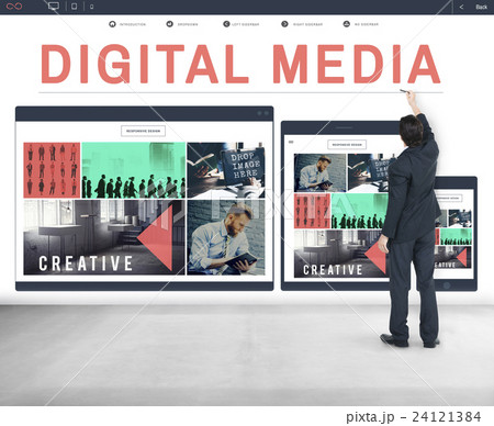 Digital Media Network Multimedia Technology Concept 24121384