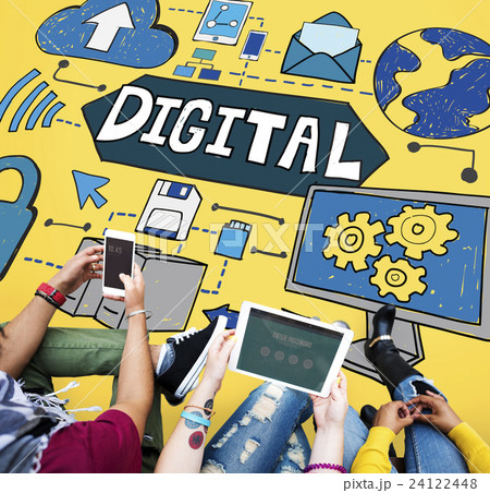 Digital Electronic Advanced Technology Share Concept Digital Electronic Advanced Technology Share Concept 24122448