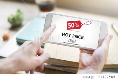 Hot Price Big Sale Deduction Advertisement Retail Concept 24122484