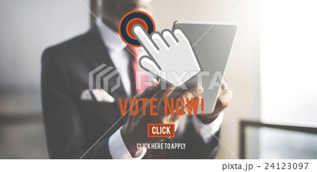 Vote Now Choice Decision Elect Political Poll Concept Vote Now Choice Decision Elect Political Poll Concept 24123097