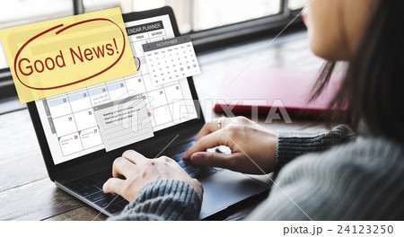 Good News Information Announcement Schedule Concept 24123250