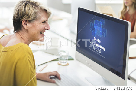 Data Streaming Online Web Media Concept 24123770