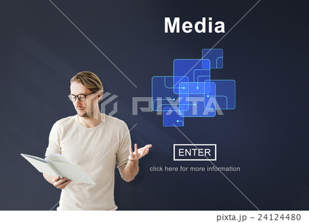Media Social Media Internet Online Technology Concept Media Social Media Internet Online Technology Concept 24124480