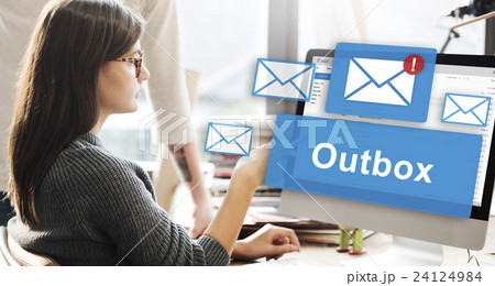Outbox Business Communication Envelope Mail Concept 24124984