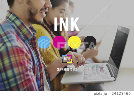 Ink Abstract Arty Pattern Color Paint Liquid Concept 24125469
