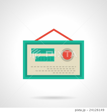Pharmacy certificate flat color vector icon Pharmacy certificate flat color vector icon 24126149