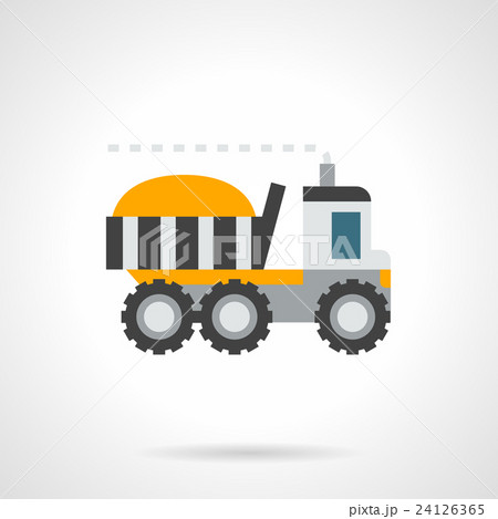 Farming lorry flat color vector icon 24126365