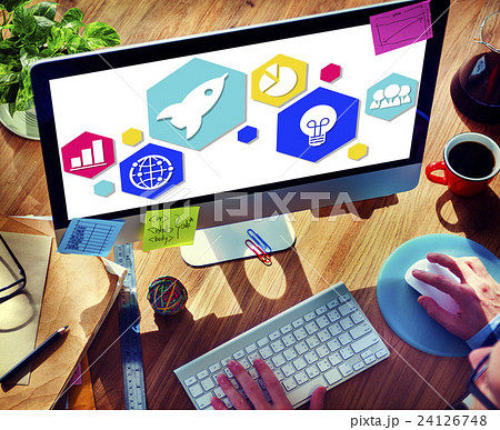 Global Business Strategy Planning Icon Concept 24126748