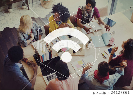 Internet WiFi Network Connection Graphic Concept Internet WiFi Network Connection Graphic Concept 24127361