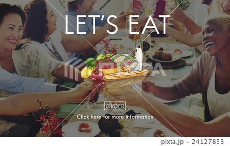 Lets Eat Dinner Eating Dining Food Nutrition Concept Lets Eat Dinner Eating Dining Food Nutrition Concept 24127853