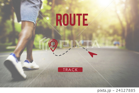 Route Navigate Location Planning Transportation Concept Route Navigate Location Planning Transportation Concept 24127885