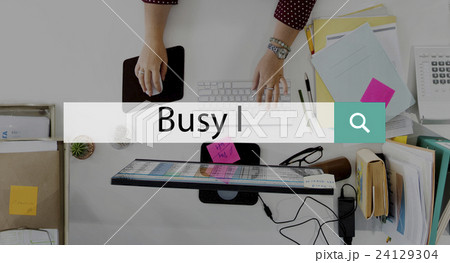 Busy Multitasking Overload Rushing Working Concept Busy Multitasking Overload Rushing Working Concept 24129304