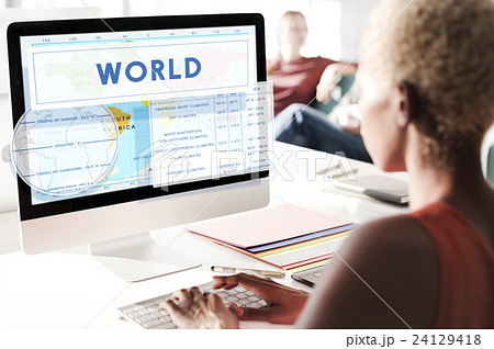 Longtitude Latitude World Cartography Concept 24129418