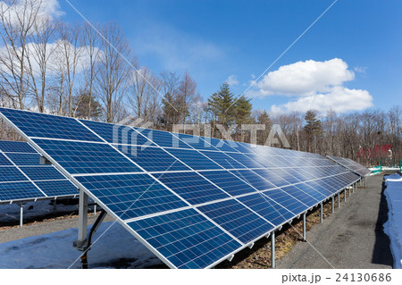 Solar panel under blue sky Solar panel under blue sky 24130686