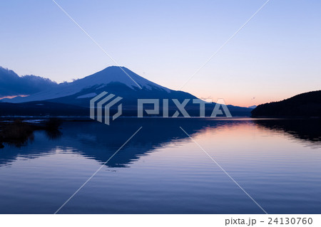 Mt. Fuji and lake yamanaka at evening Mt. Fuji and lake yamanaka at evening 24130760
