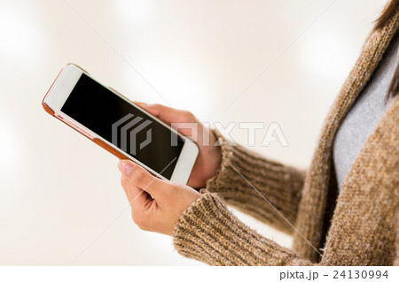 Woman use of mobile phone Woman use of mobile phone 24130994