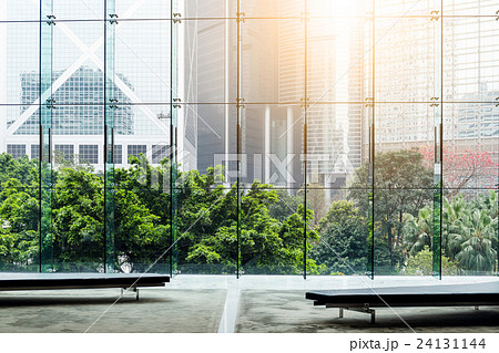 Glass wall in the office building 24131144