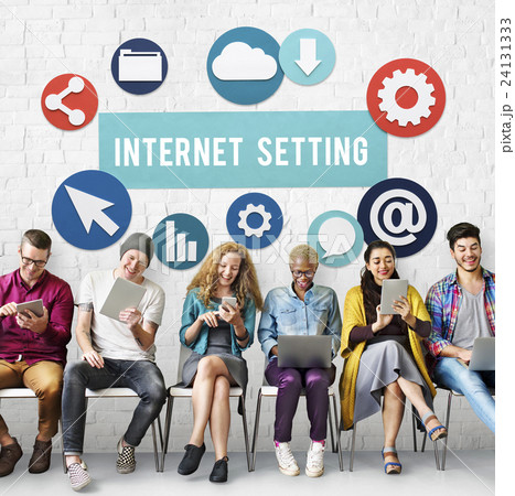 Internet Setting Technology Online Cloud Network Concept Internet Setting Technology Online Cloud Network Concept 24131333
