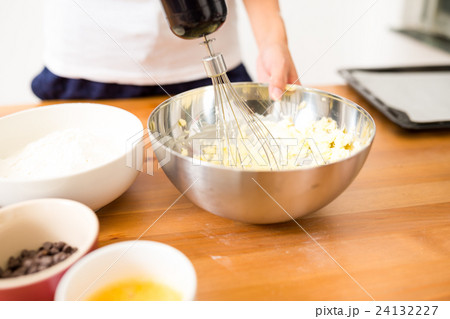 Woman mixing the butter 24132227