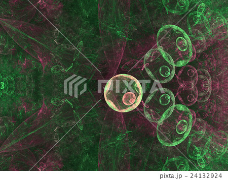 Microbes isolated on black background, 3D 24132924