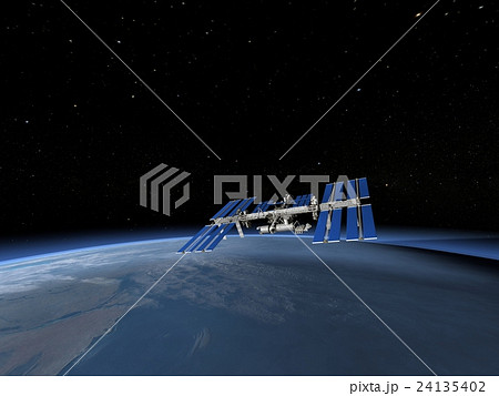 地球とISS (宇宙ステーション)3DCG perming3DCGmp160819 イラスト素材 地球とISS (宇宙ステーション)3DCG perming3DCGmp160819 イラスト素材 24135402