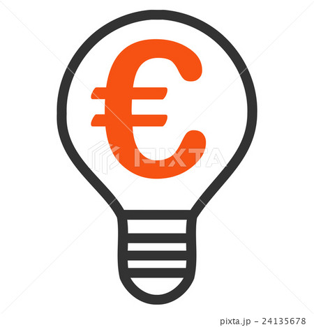 Euro Bulb Flat Glyph Icon 24135678
