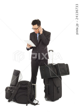 businessman wonder at reading bad news on tablet businessman wonder at reading bad news on tablet 24136733