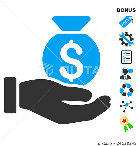 Investment Hand Flat Vector Icon With Bonus 24138345