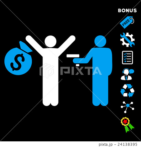 Thief Arrest Flat Vector Icon With Bonus 24138395
