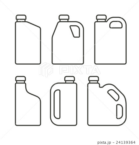 Blank White Plastic Canisters Icons Set for Motor 24139364