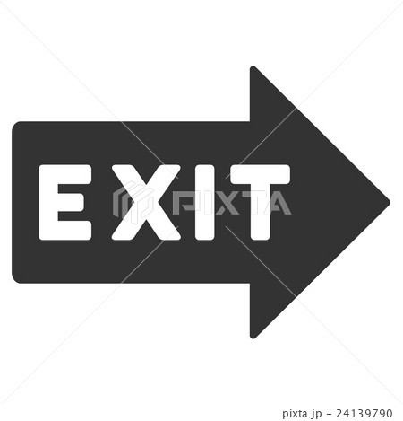Exit Arrow Flat Vector Icon Exit Arrow Flat Vector Icon 24139790
