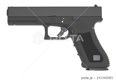 Isolated pistol on white background. 3D render Isolated pistol on white background. 3D render 24140085