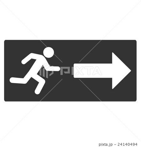 Emergency Exit Flat Glyph Icon Emergency Exit Flat Glyph Icon 24140494