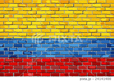 Flag of Colombia on a brick wall 24141400