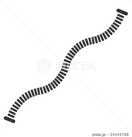 Flexible Pipe Flat Glyph Icon 24143708