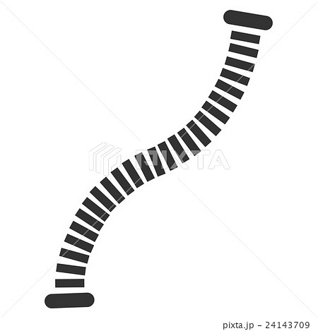 Flexible Pipe Flat Glyph Icon 24143709