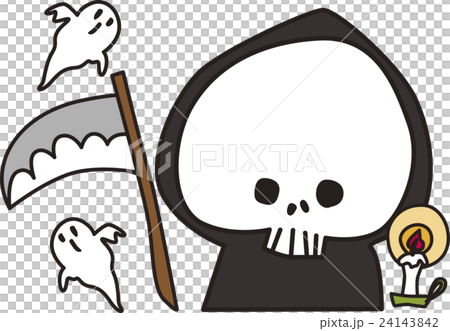 ハロウィン死神イラストのイラスト素材