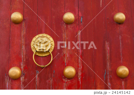 Red chinese door. 24145142