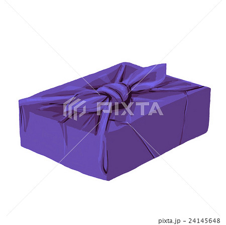 お歳暮 風呂敷 イラストのイラスト素材