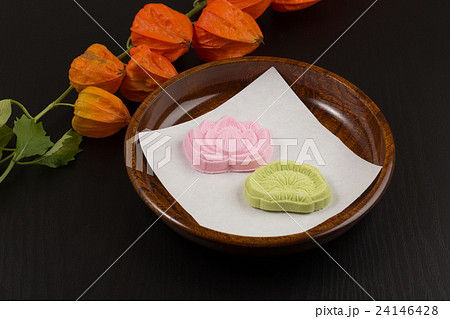 落雁とホオズキ 24146428